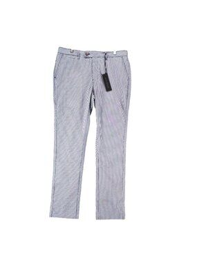 Nifty Genius Pants Mens 34x32 Blue Plaid High Rise Trouser *NWT*